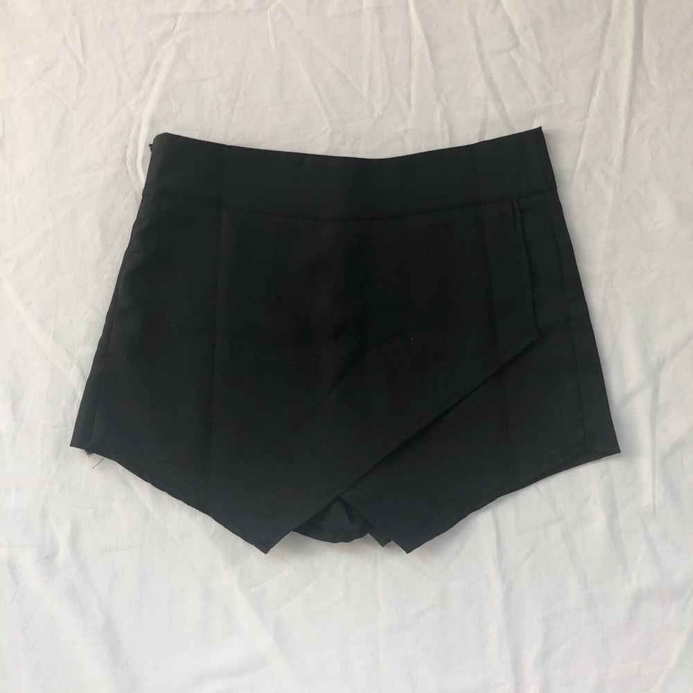 Black Crepe Skort